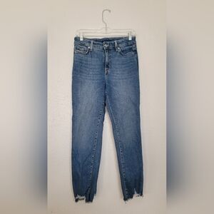 Time and Tru Straight Leg Distressed Blue Denim Jeans